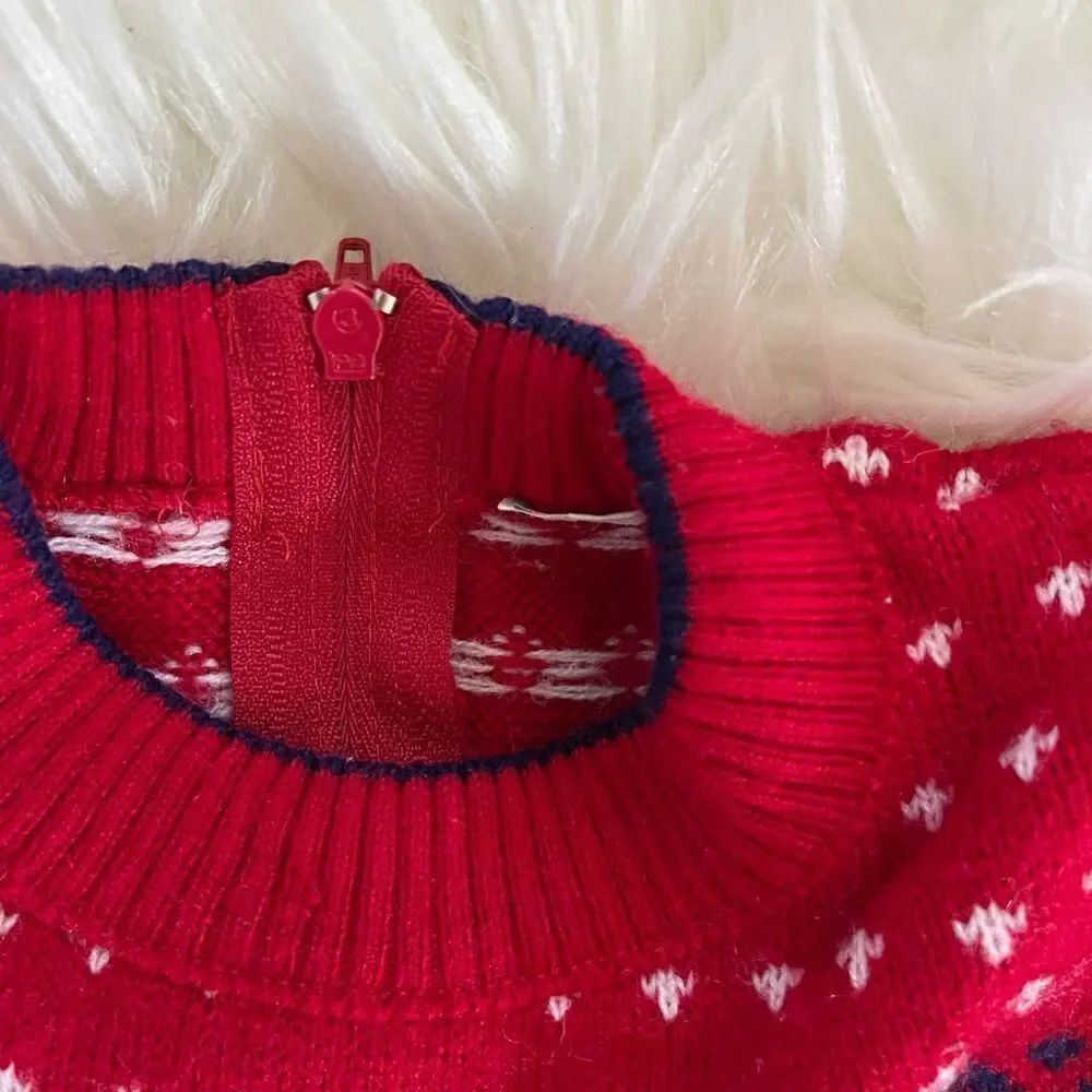 Toddler Fair Isle Red Sweater - Picture 5 of 7